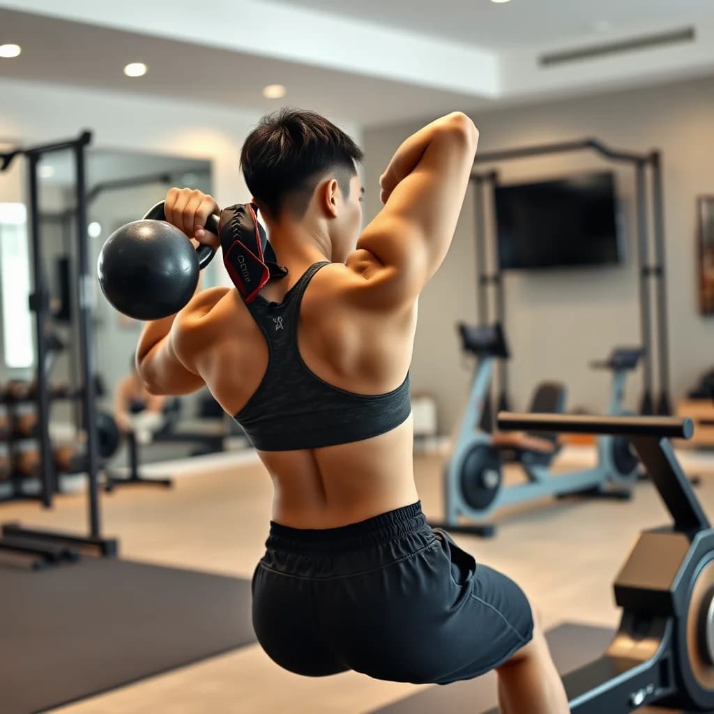 Wanita melakukan olahraga untuk memperkuat punggung dan mencegah postur bungkuk