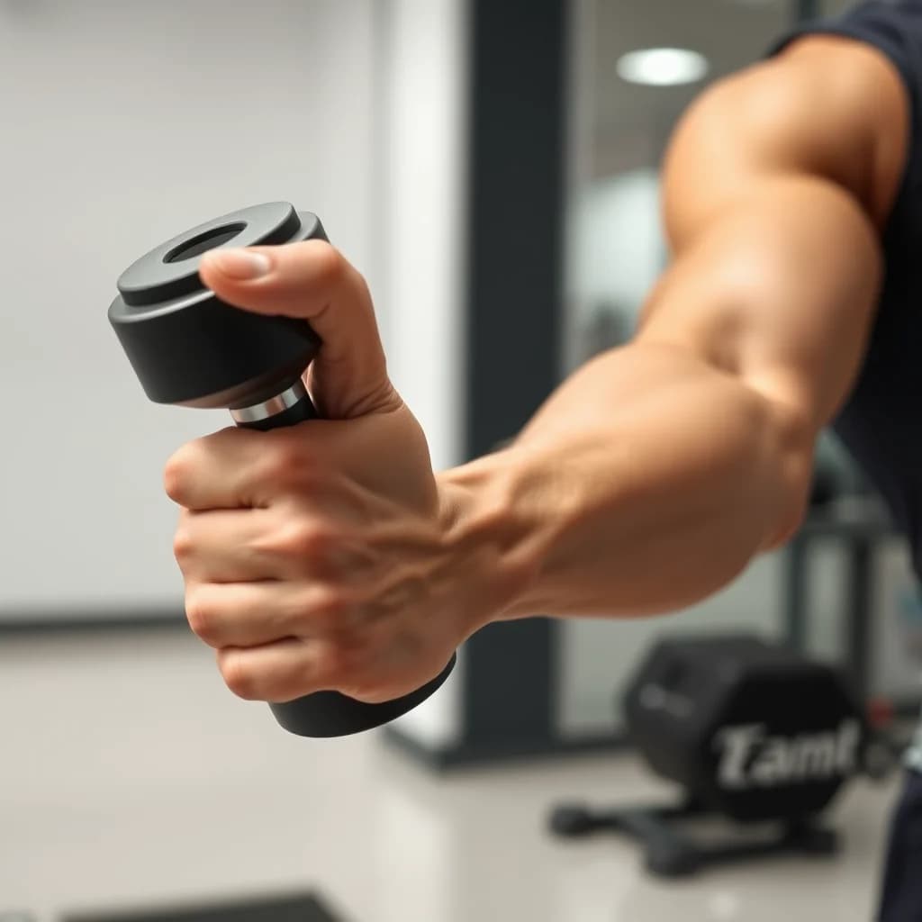 Seseorang melakukan latihan tangan untuk memperbesar pergelangan kaki kurus dengan aman