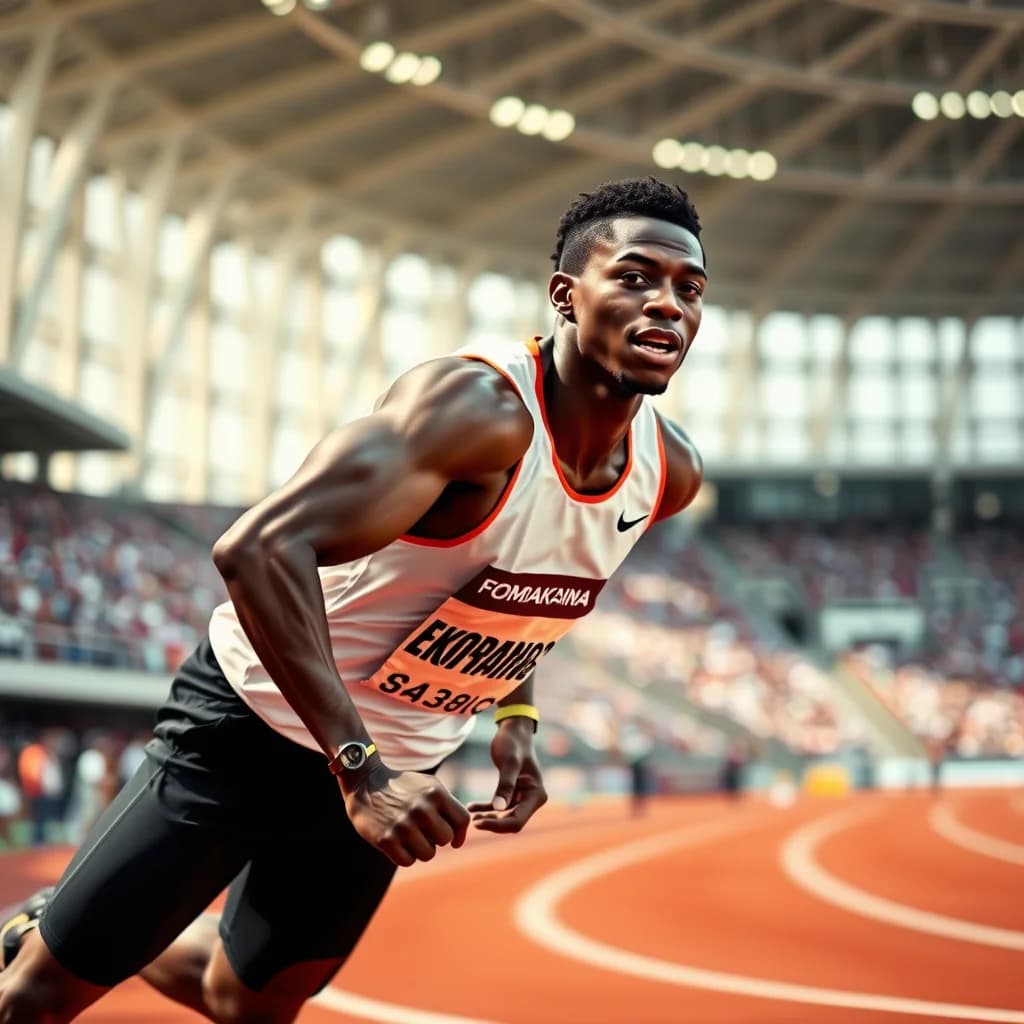 Atlet sprinter memulai lari sprint dengan teknik start jongkok yang efektif