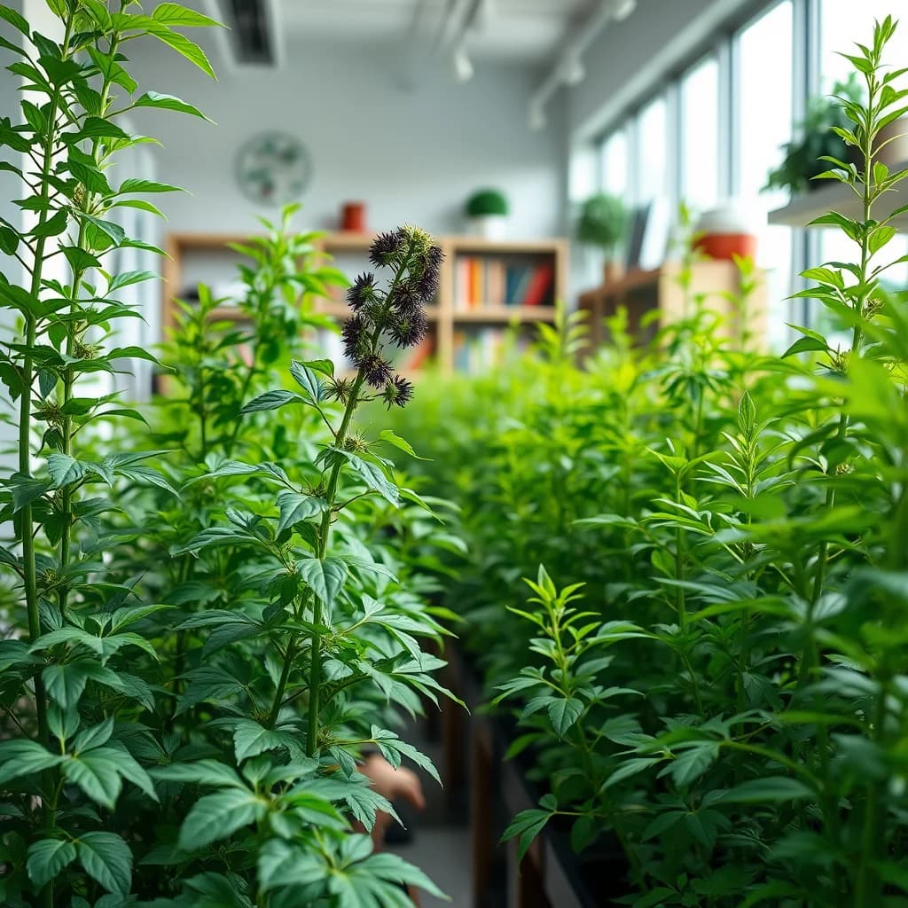 Taman herbal dengan jintan hitam yang seimbang untuk kesehatan optimal