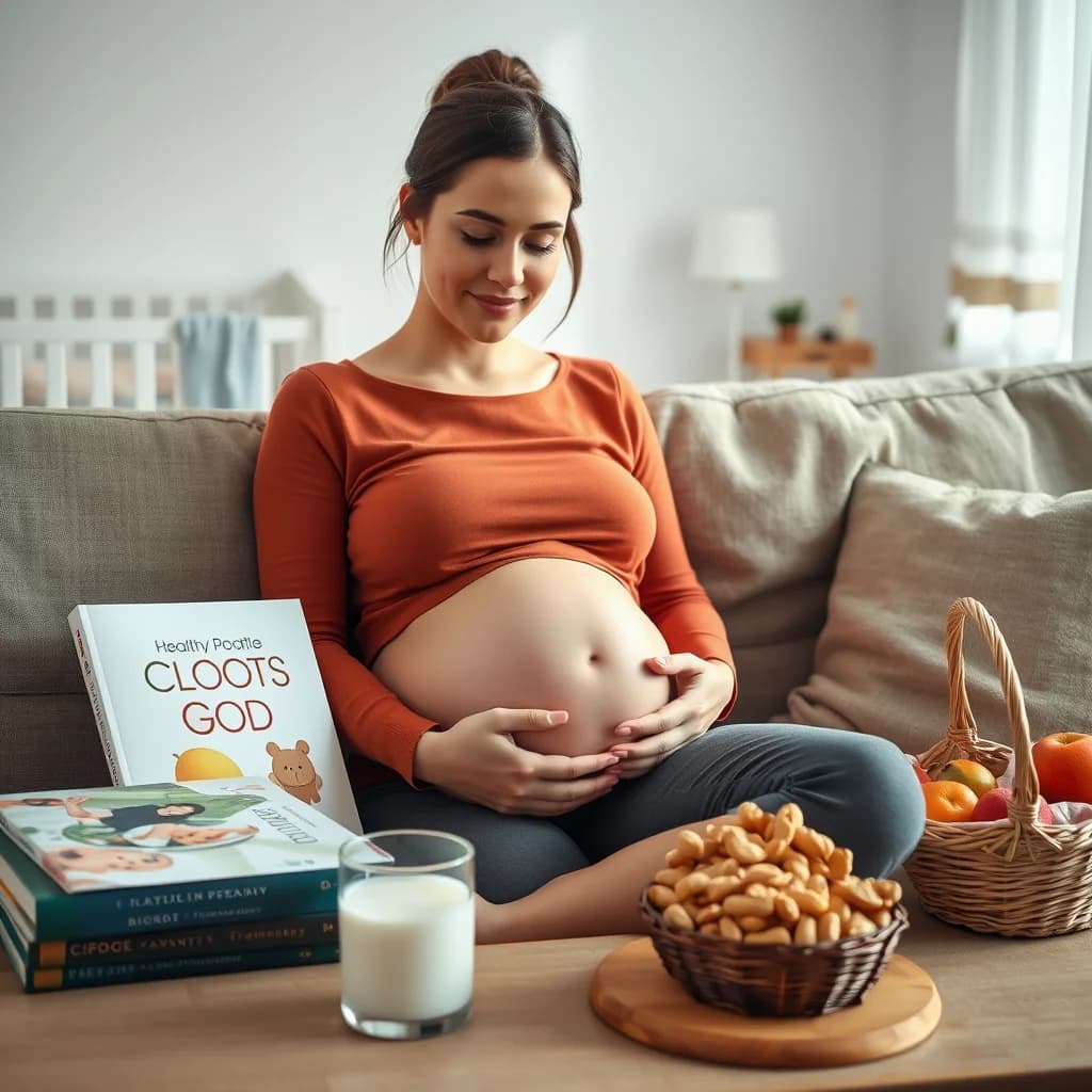 Ibu hamil memakan kacang tanah sebagai sumber nutrisi untuk kesehatan janin