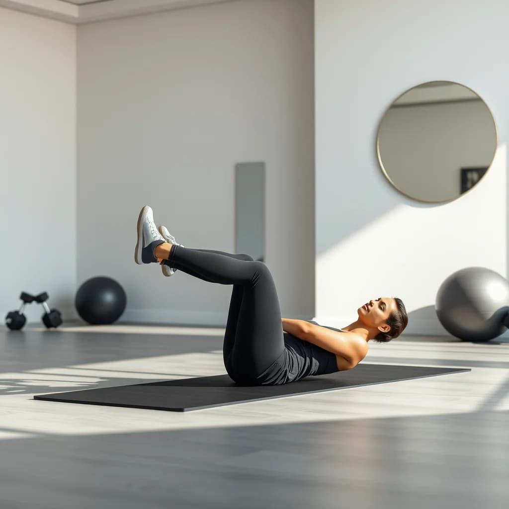 Atlet melakukan sit-up untuk meningkatkan kebugaran tubuh