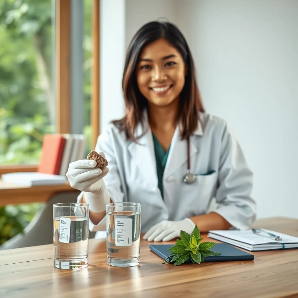 Dokter memeriksa batu ginjal dan menawarkan solusi alami untuk kesehatan ginjal