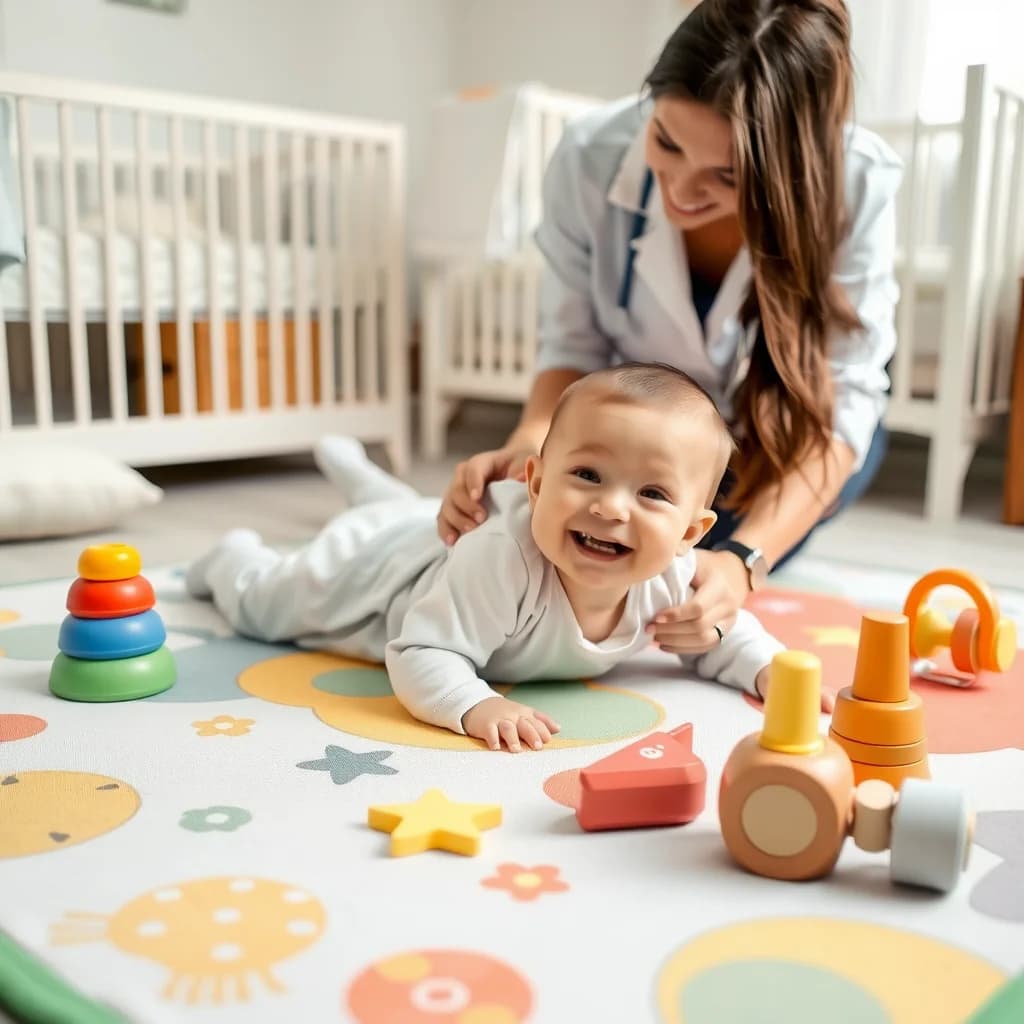 Anak usia dini bermain dengan mainan untuk memacu perkembangan kemampuan motorik