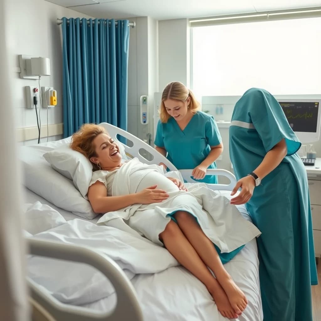 Ibu baru melahirkan diberikan bantuan oleh bidan saat memulai langkah pertama di masa nifas