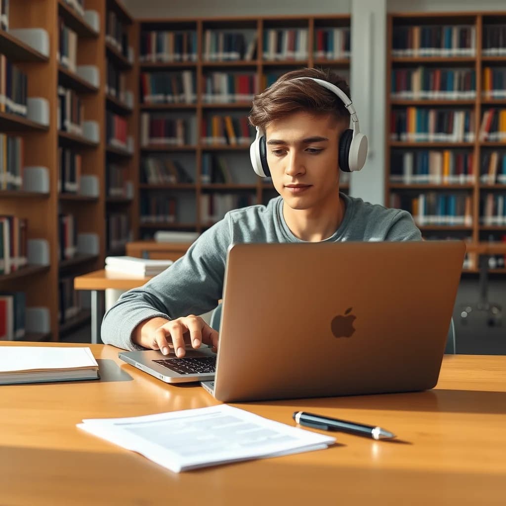 Siswa fokus belajar dengan bantuan musik terbaik