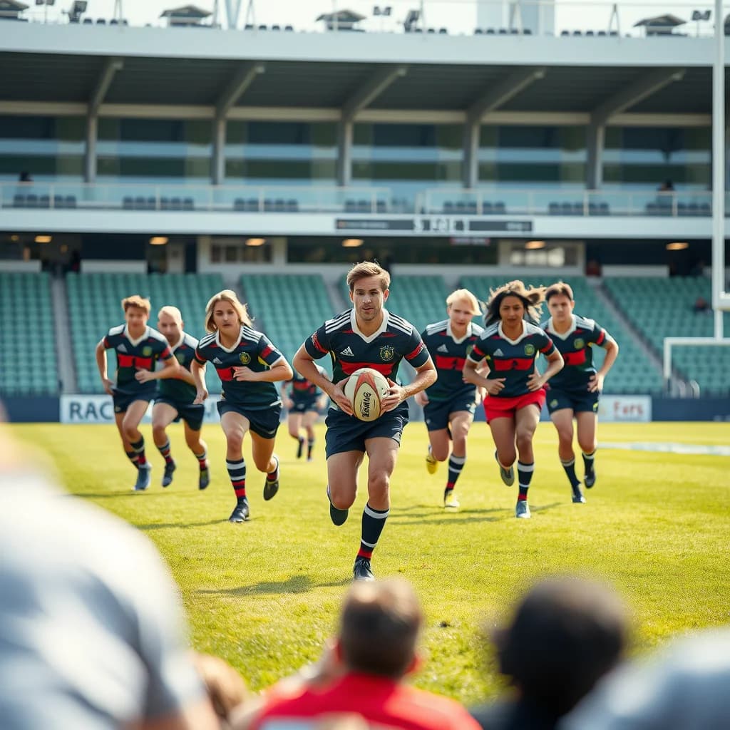 Atlet rugby berlaga di lapangan hijau untuk meningkatkan kesehatan fisik