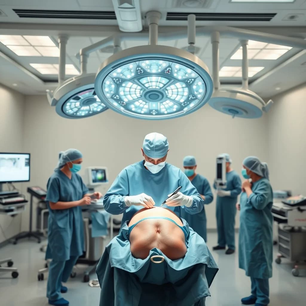 Operasi usus buntu dilakukan di rumah sakit modern dengan peralatan medis canggih