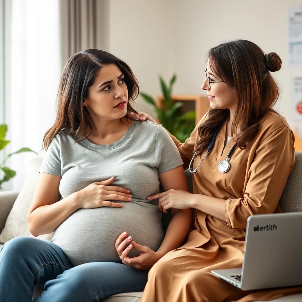 Seorang ibu hamil diperiksa oleh dokter untuk mendeteksi sifilis