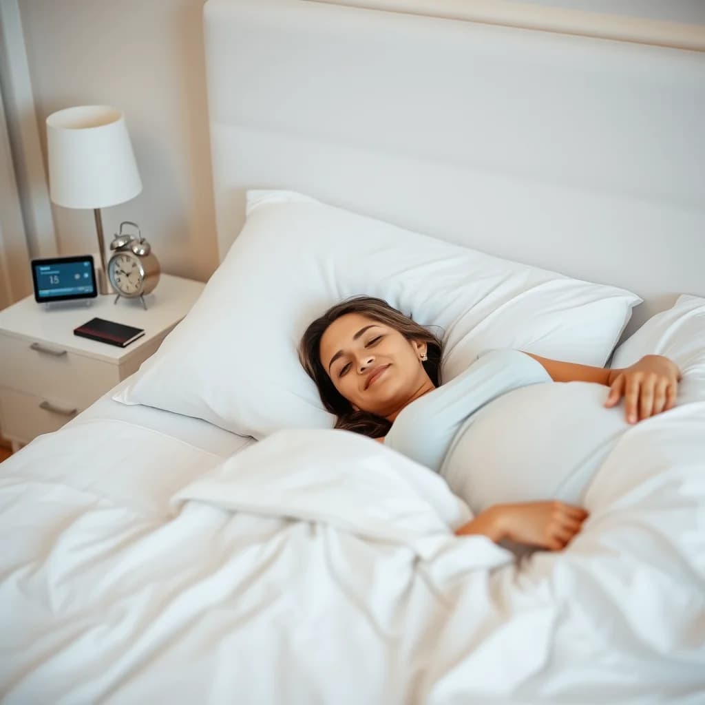 Ibu hamil yang nyenyak setelah embrio transfer