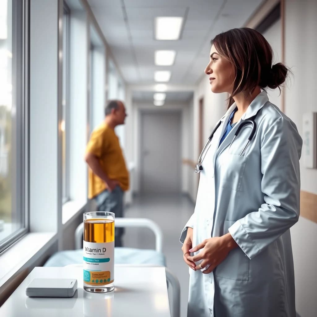 Dokter dan pasien berbicara tentang manfaat vitamin D